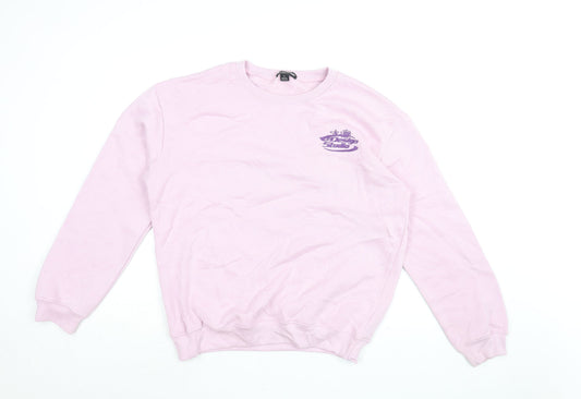 PRETTYLITTLETHING Womens Purple Cotton Pullover Sweatshirt Size S Pullover - Design Studio