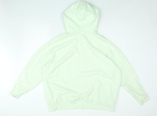 H&M Mens Green Cotton Pullover Hoodie Size S