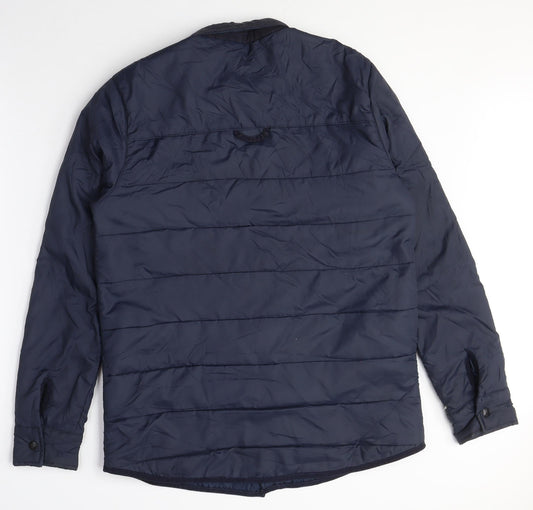 Voi Jeans Co. Men's Blue Puffer Jacket L, Lightweight