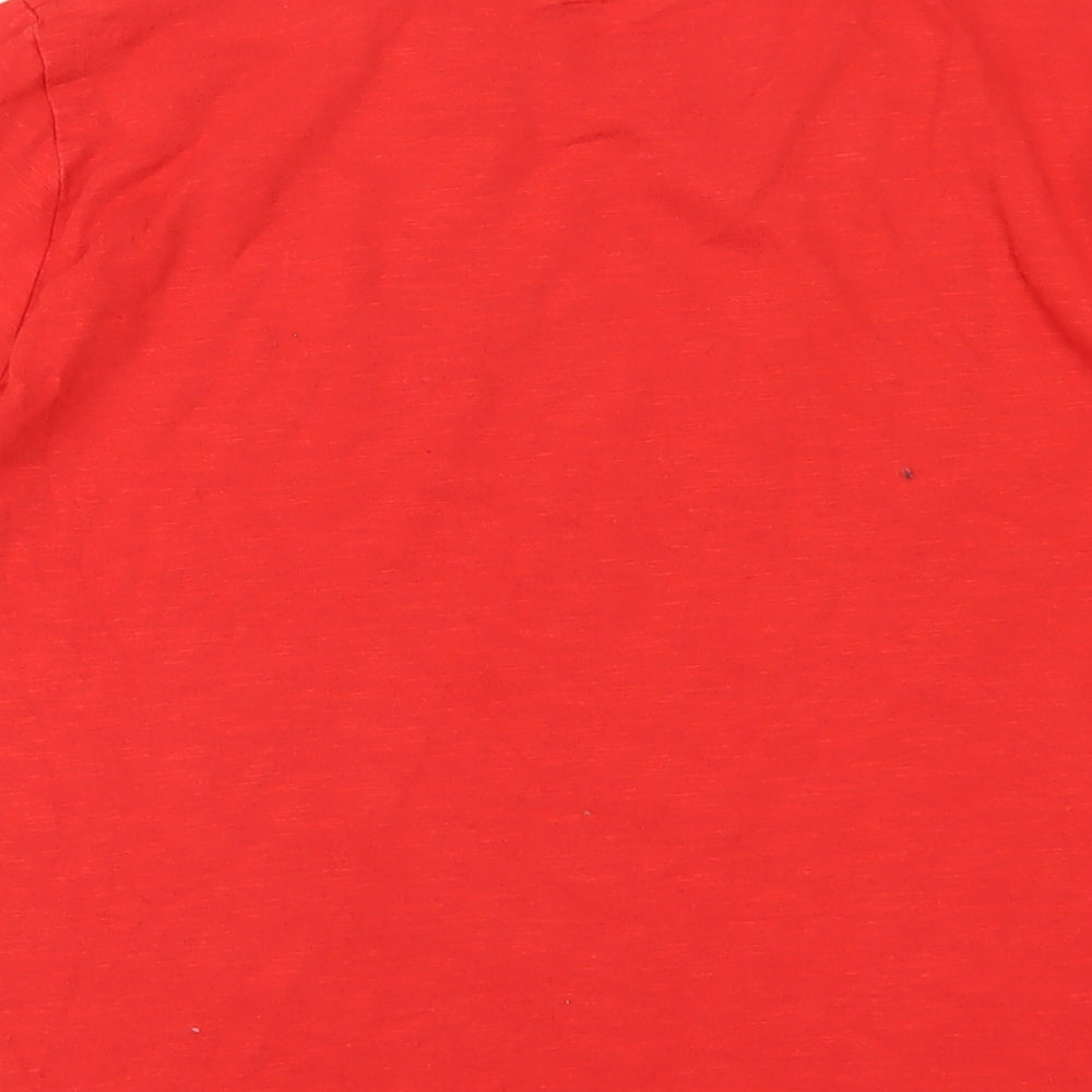NEXT Boys Red Cotton Basic T-Shirt Size 14 Years Round Neck Pullover
