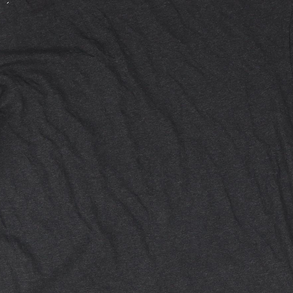 Boss Mens Grey Cotton T-Shirt Size L Round Neck