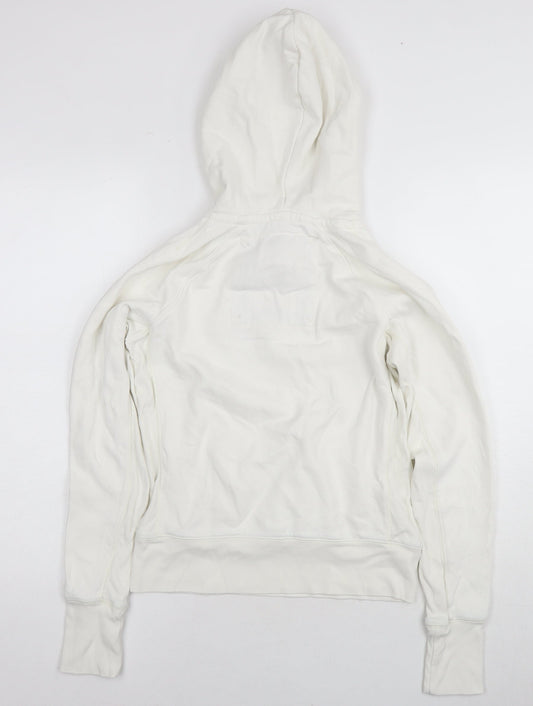 American Eagle Outfitters Womens White Cotton Pullover Hoodie Size XS Pullover - Logo
