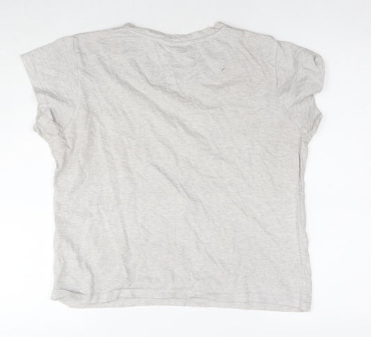 Disney Womens Grey Cotton Basic T-Shirt Size 14 Round Neck - Mickey Mouse Love Minnie Mouse Size 14-16