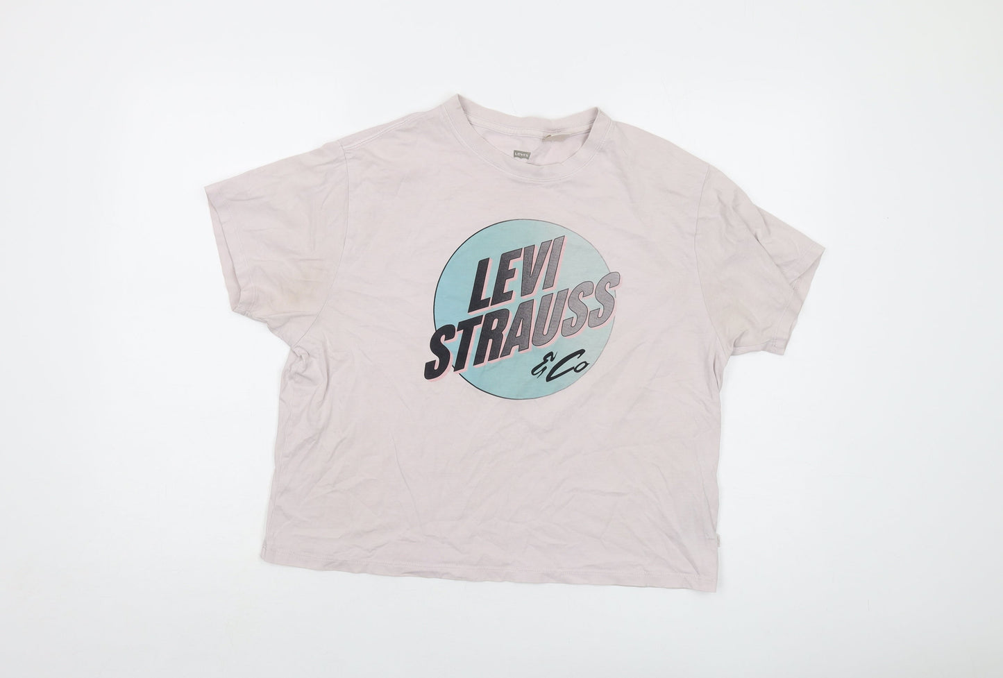 Levi's Womens Pink Cotton Basic T-Shirt Size S Crew Neck