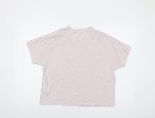 Levi's Womens Pink Cotton Basic T-Shirt Size S Crew Neck