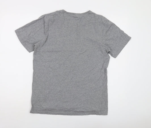 MINI Mens Grey Cotton T-Shirt Size L Crew Neck