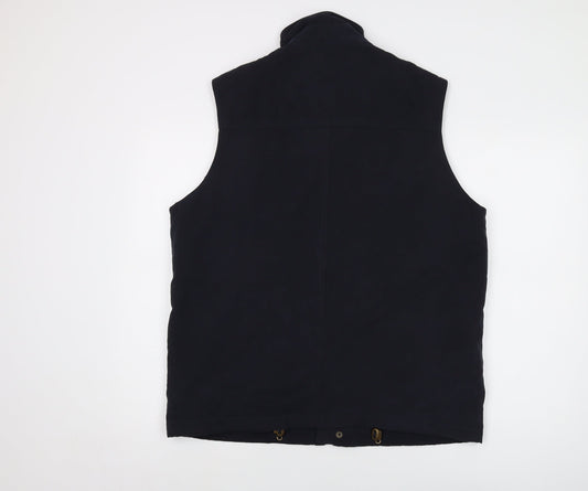 Mode Mile Mens Black Jacket Waistcoat Size M Zip