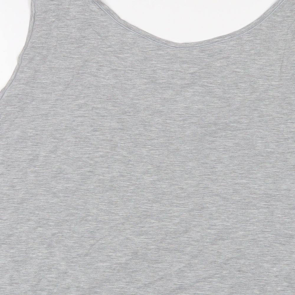 Marks and Spencer Womens Grey Modal Basic Tank Size 28 Scoop Neck