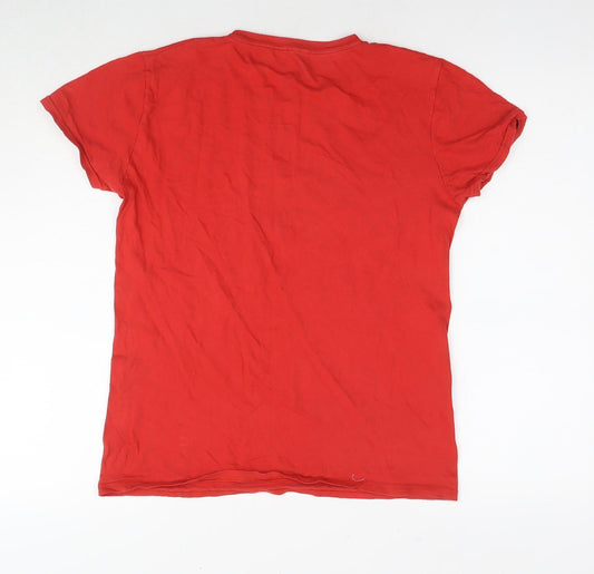 Mens UK Size S Star Wars Red Cotton T-Shirt