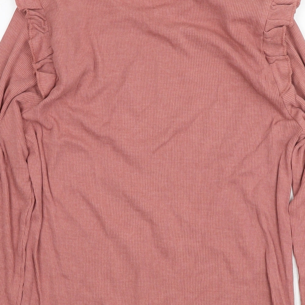 Brand and care label for Red Herring women’s beige cotton basic blouse, size UK 14, round neck