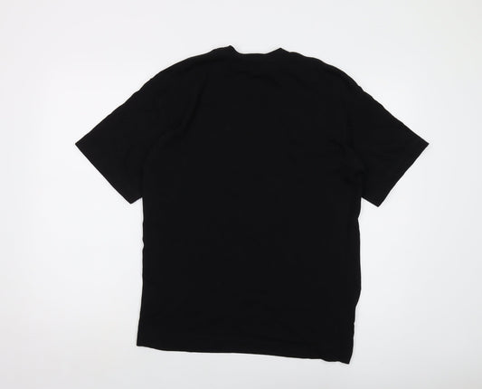 & Other Stories Mens Black Cotton T-Shirt Size XS Crew Neck