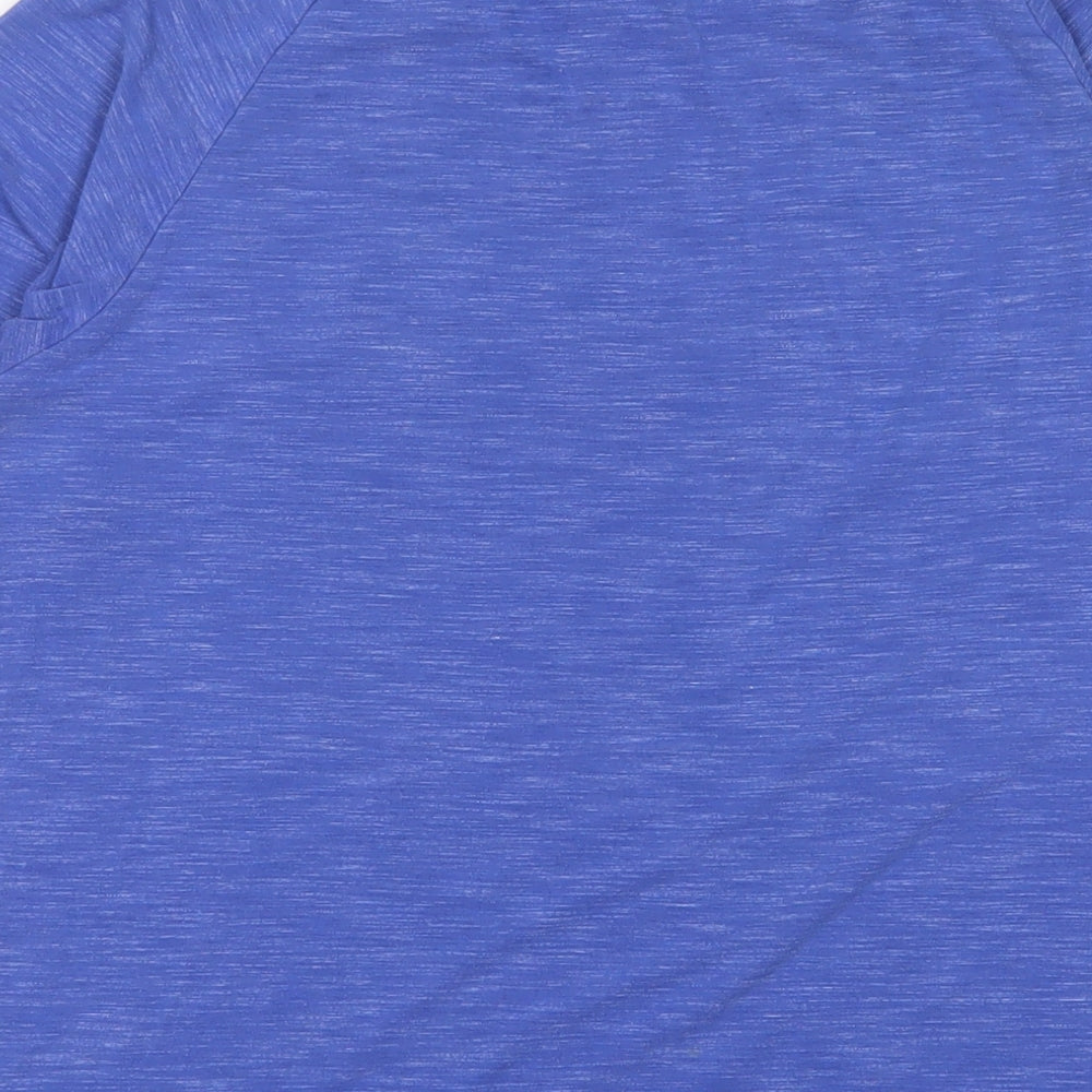 Myprotein Mens Blue Polyester Basic T-Shirt Size L Crew Neck Pullover - Logo