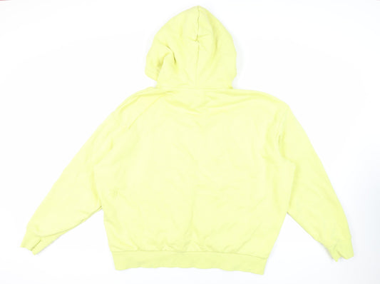 Weekday Womens Yellow Cotton Pullover Hoodie Size M Pullover - Oversized
