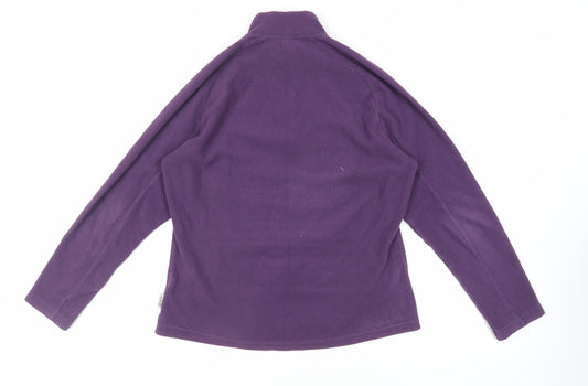 Oxylane Womens Purple Polyester Pullover Sweatshirt Size L Zip