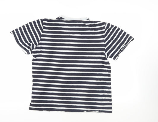 Womens UK Size S Pull&Bear Blue Cotton T-Shirt