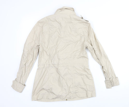 M&S Womens Beige Jacket Coat Size 8 Zip