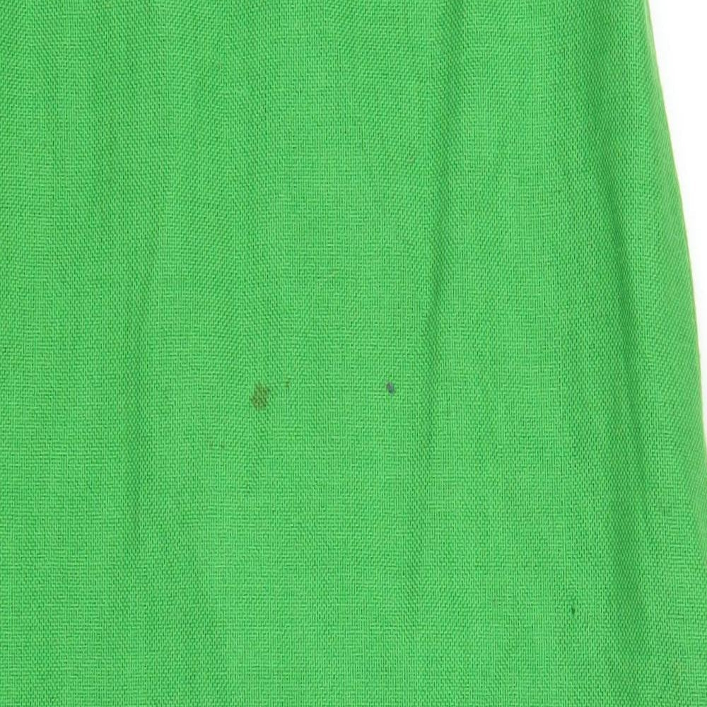 Arola Womens Green Acrylic A-Line Skirt Size XS Zip