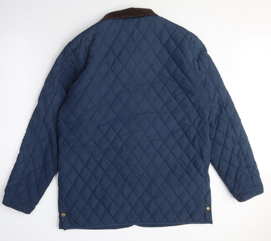 Mountain Life Men's Blue Quilted Jacket, M, Outdoor Casual