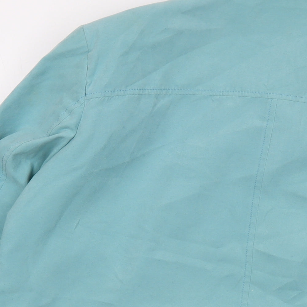 Brand and care label for Roman women’s blue jacket, size UK 20, button - vintage