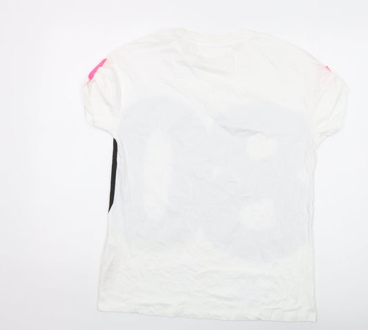 Womens UK Size S VERO MODA White Cotton T-Shirt