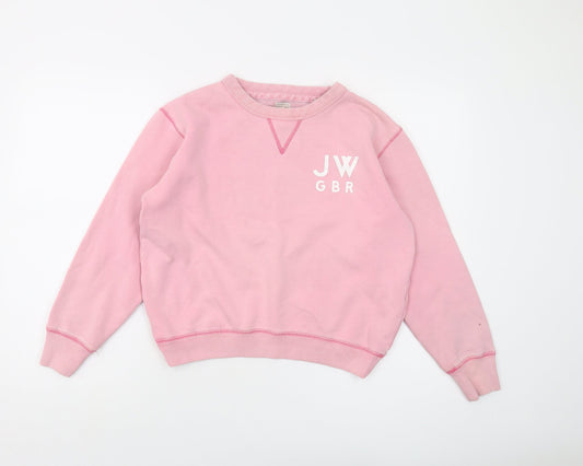 Womens UK 8 Regular Jack Wills Pink Pullover Sweatshirt