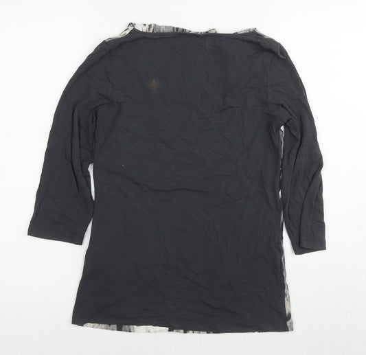 Womens UK Size 10 Olsen Grey Viscose Blouse