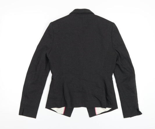 NEXT Womens Black Polyester Jacket Blazer Size 8