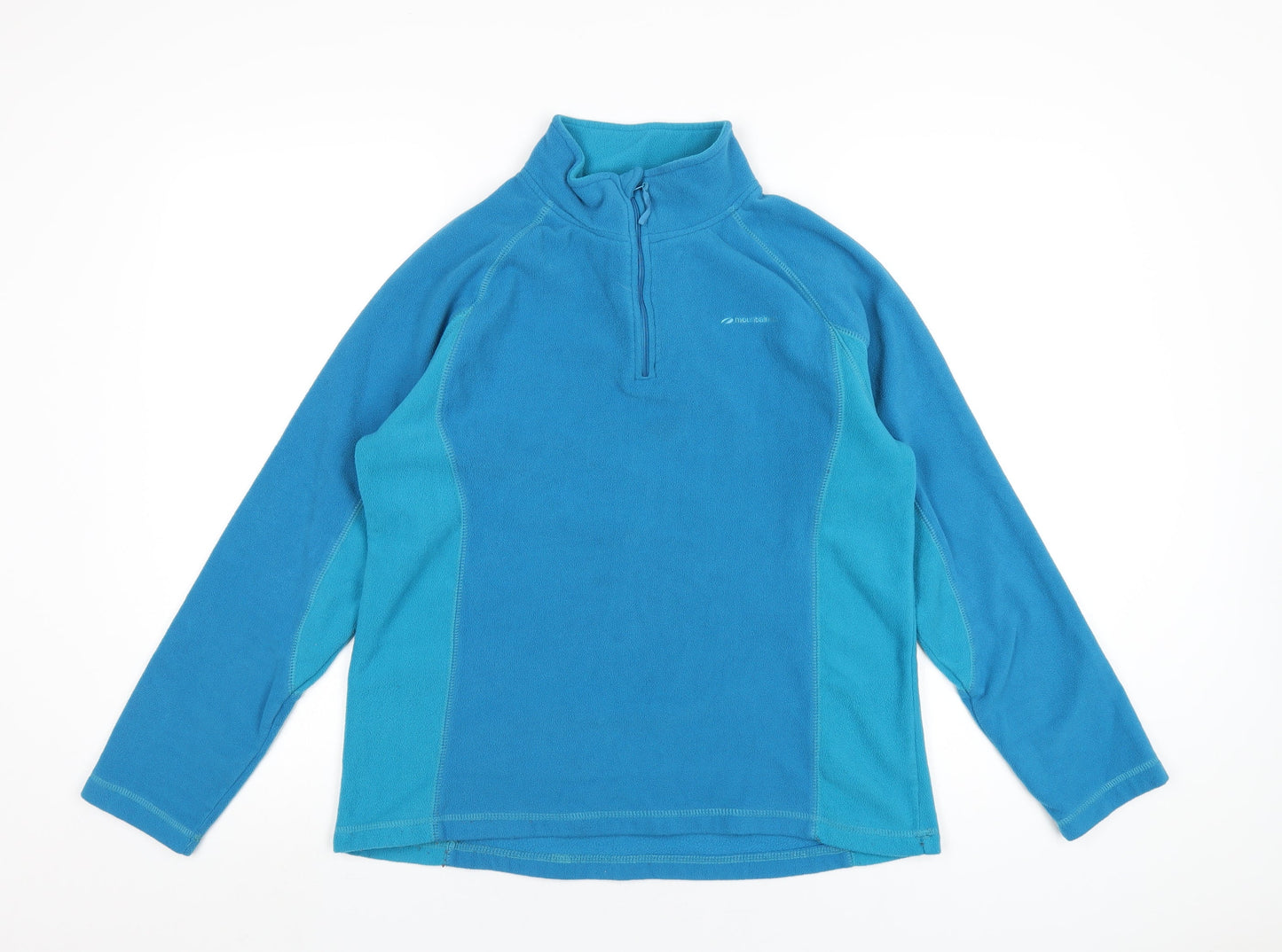 Mountain Life Womens Blue Polyester Pullover Sweatshirt Size 10 Zip