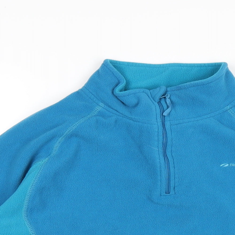 Mountain Life Womens Blue Polyester Pullover Sweatshirt Size 10 Zip