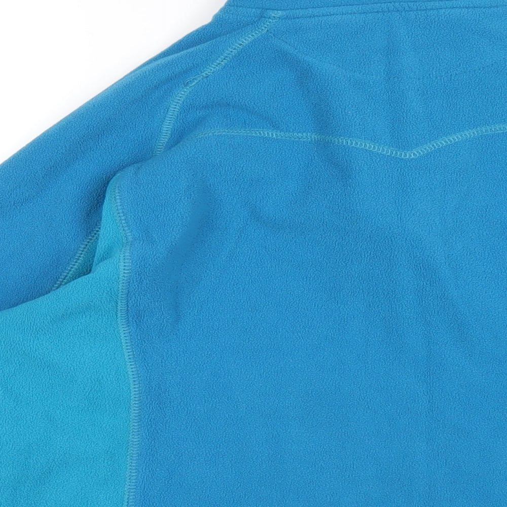 Mountain Life Womens Blue Polyester Pullover Sweatshirt Size 10 Zip