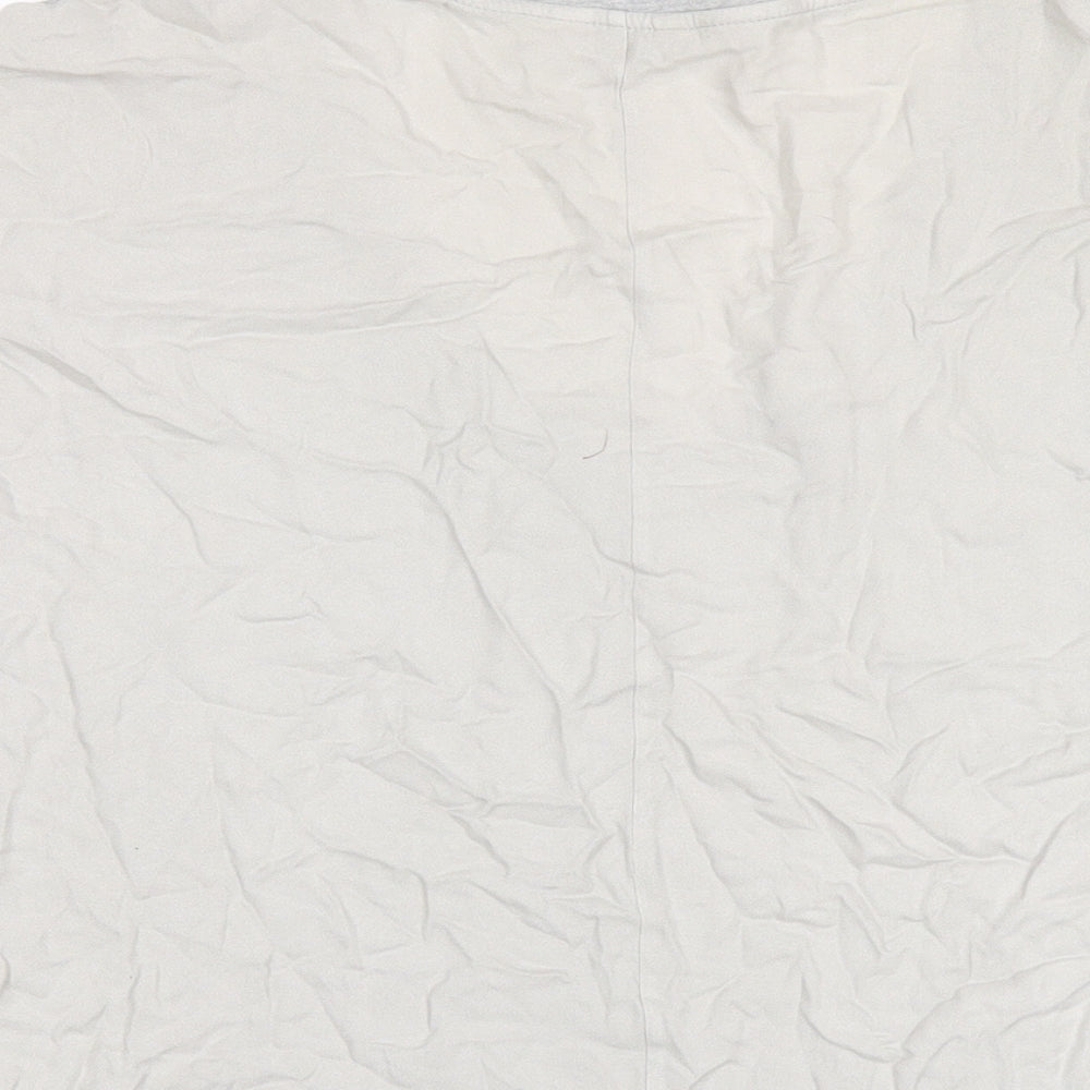 Jack Wills Womens Grey Cotton Basic T-Shirt Size 10 V-Neck