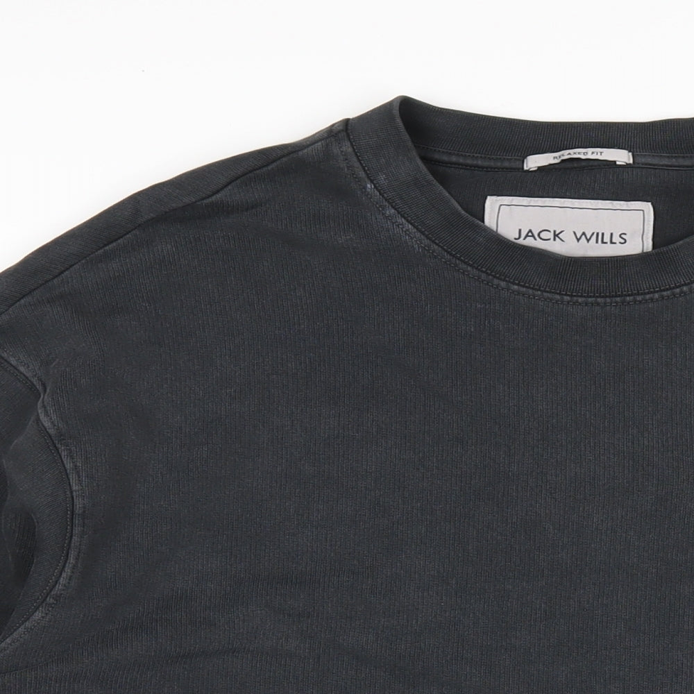 Jack Wills Mens Grey Cotton Pullover Sweatshirt Size L