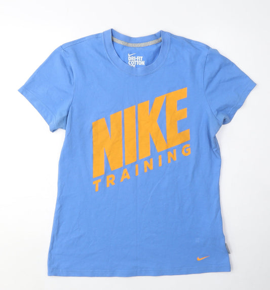 Nike Unisex Blue Sports T-Shirt M Quick Dry