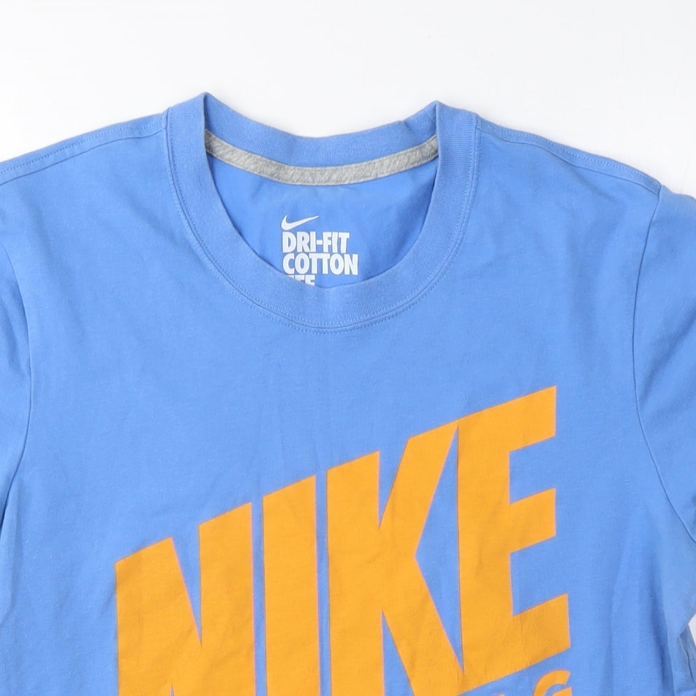 Nike Unisex Blue Sports T-Shirt M Quick Dry