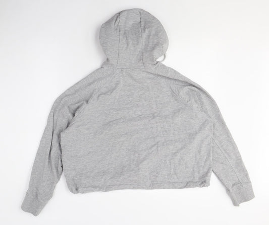 Womens UK M Relaxed Lonsdale Grey Hoodie Hoodie