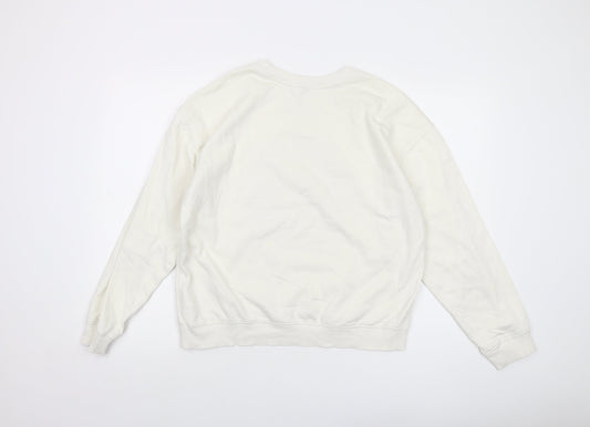 Colorado Womens Ivory Cotton Pullover Sweatshirt Size S Pullover - The Rockies Studio