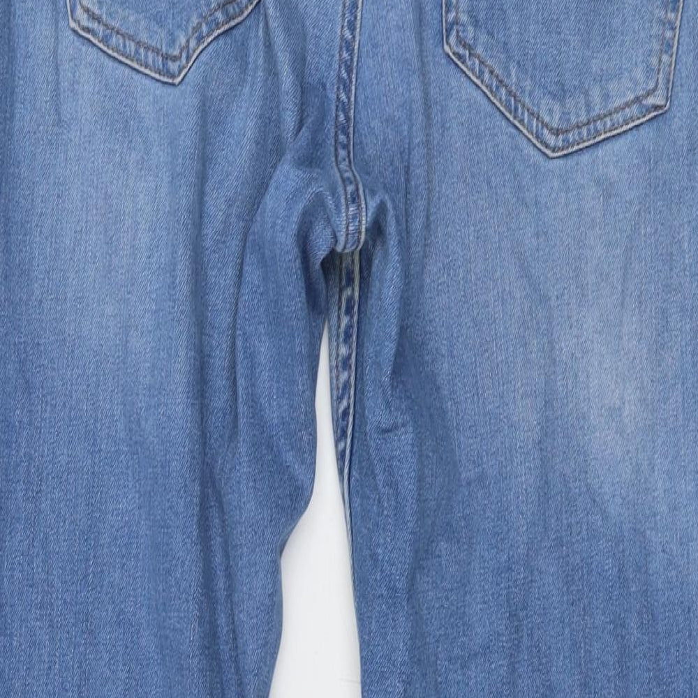 Hollister Mens Blue Cotton Straight Jeans Size 34 in L36 in Regular Button