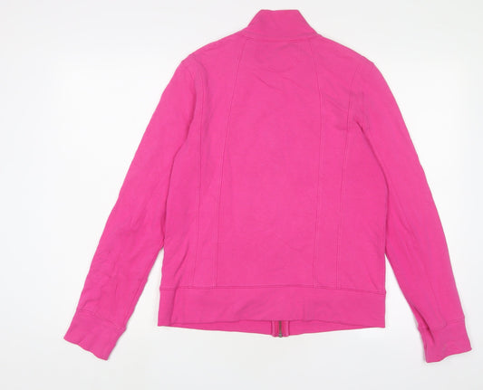 Womens UK M Regular Jones New York Pink Full Zip Sweatshirt
