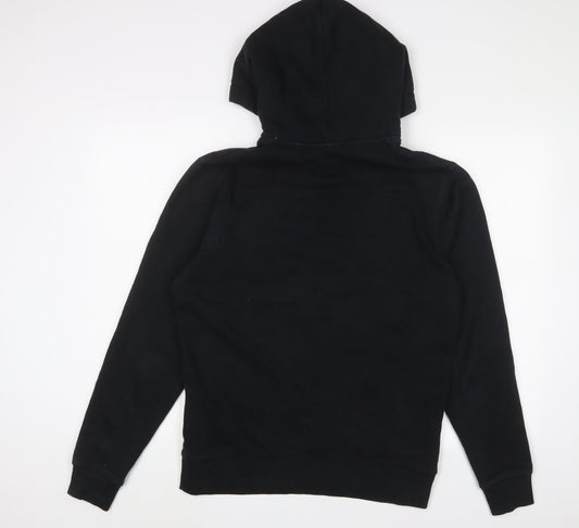 Jack Wills Mens Black Cotton Pullover Hoodie Size S - Logo