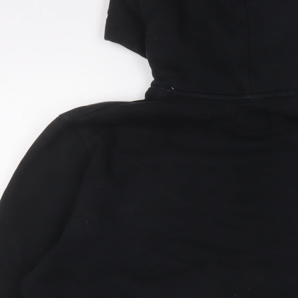 Jack Wills Mens Black Cotton Pullover Hoodie Size S - Logo