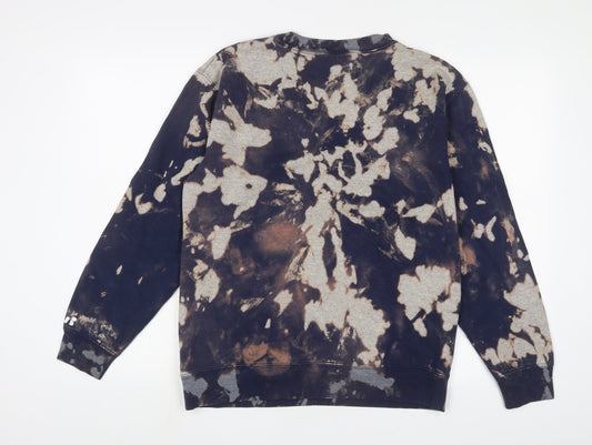 Womens UK M Regular Russell Blue Pullover Sweatshirt