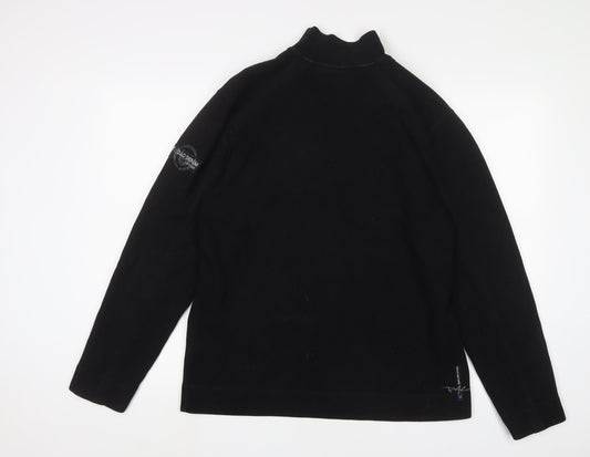 Duck and Cover Mens Black Cotton Pullover Sweatshirt Size L - 1/2 Zip