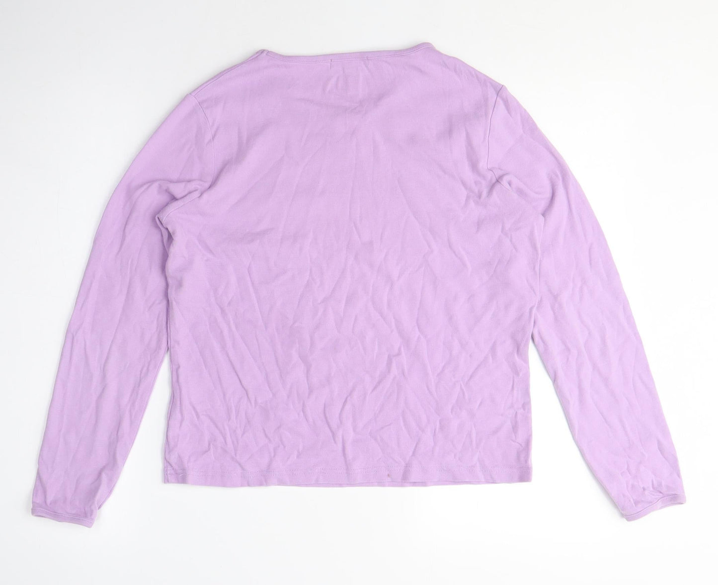Racing Green Women's Purple Size 12 Basic Long Sleeve Top