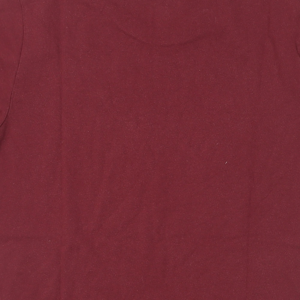Hollister Mens Purple Cotton T-Shirt Size S Crew Neck - Logo