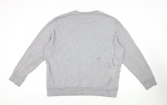 Levi's Mens Grey Cotton Pullover Sweatshirt Size 2XL - Logo