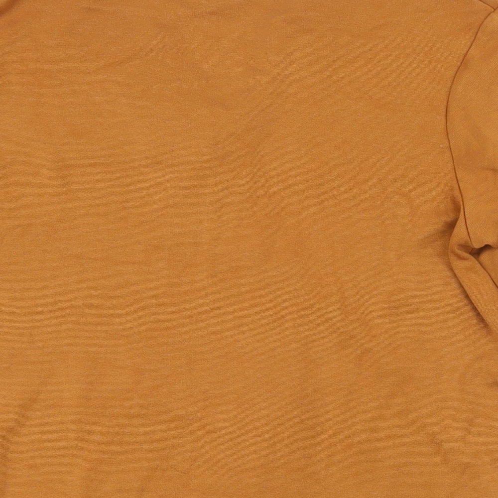 Marks and Spencer Womens Brown Viscose Tunic T-Shirt Size 12 V-Neck