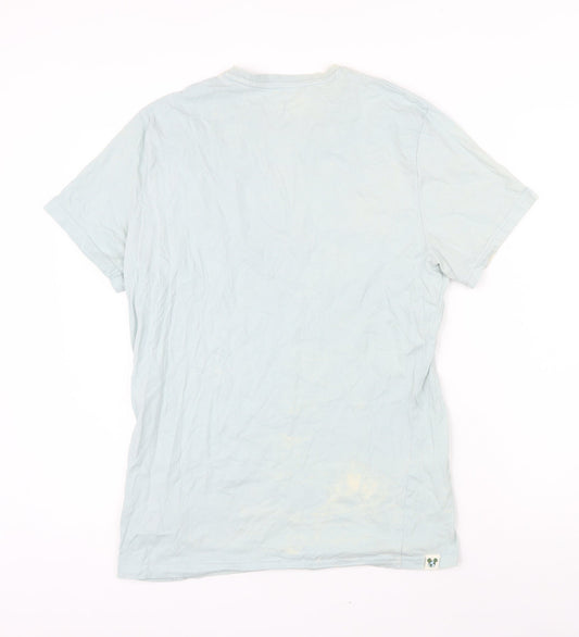 Disney Womens Blue 100% Cotton Basic T-Shirt Size S Round Neck - Mickey Mouse. Distressed look