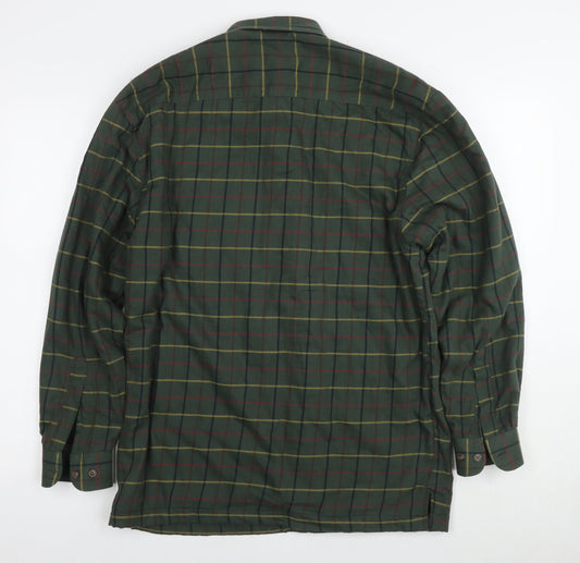 Field Pro Mens Green Check Jacket Size M Button