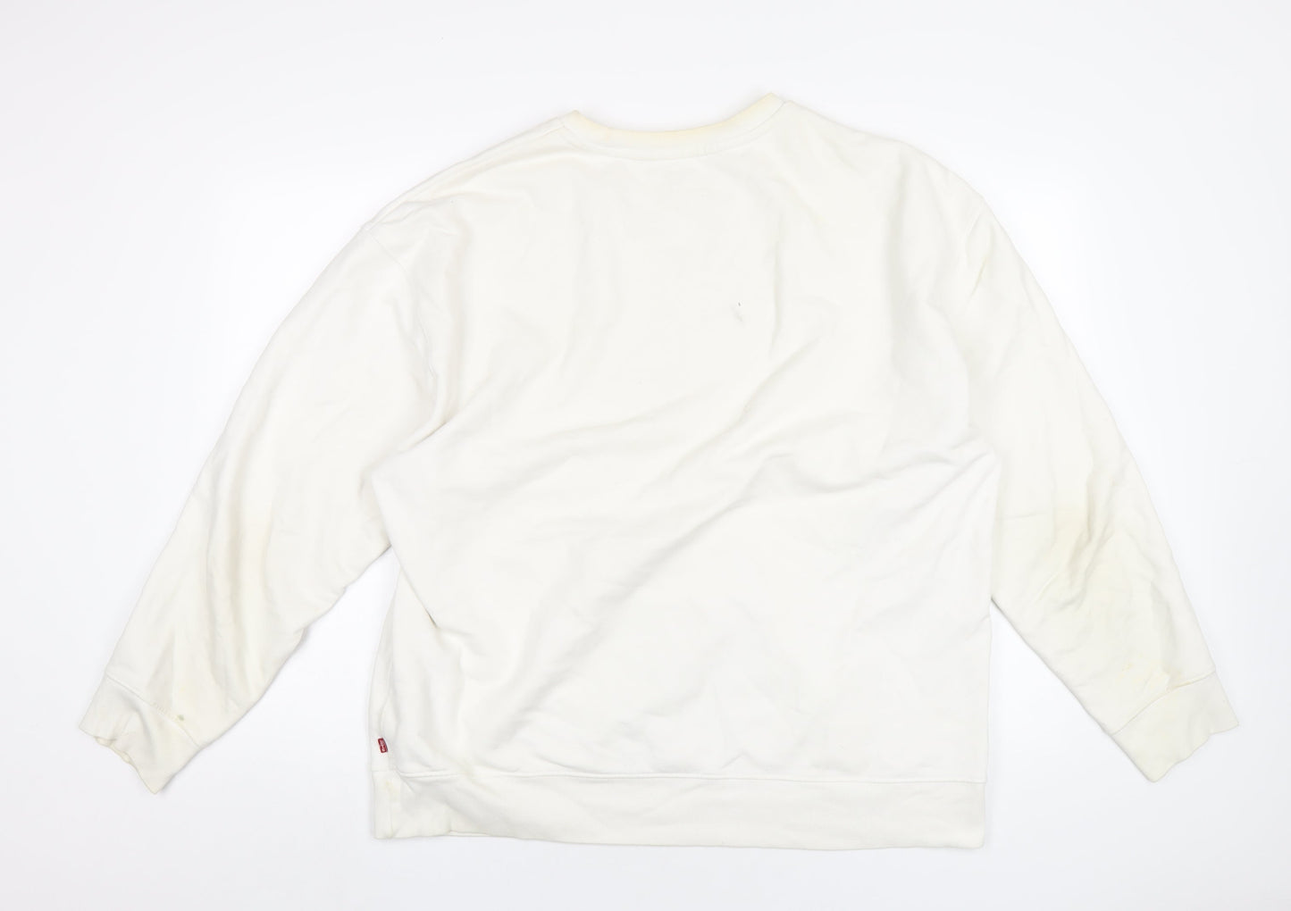 Levi's Mens White Cotton Pullover Sweatshirt Size L