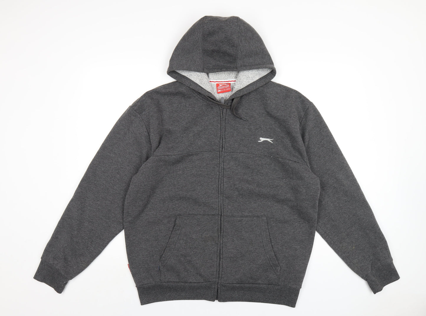 Slazenger Mens Grey Polyester Full Zip Hoodie Size L